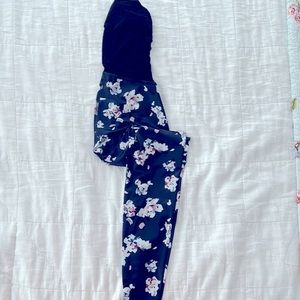 Beyond The Bump Fold Over Belly Floral Print Maternity Leggings